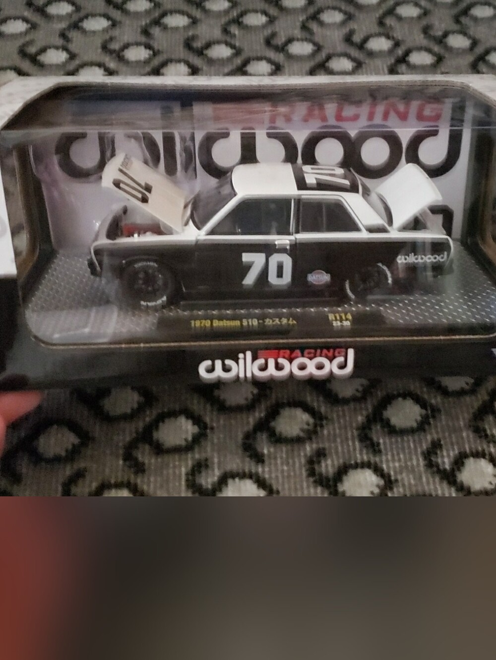 Wilwood Racing 1970 Datsun 510 Diecast - Black & White #70